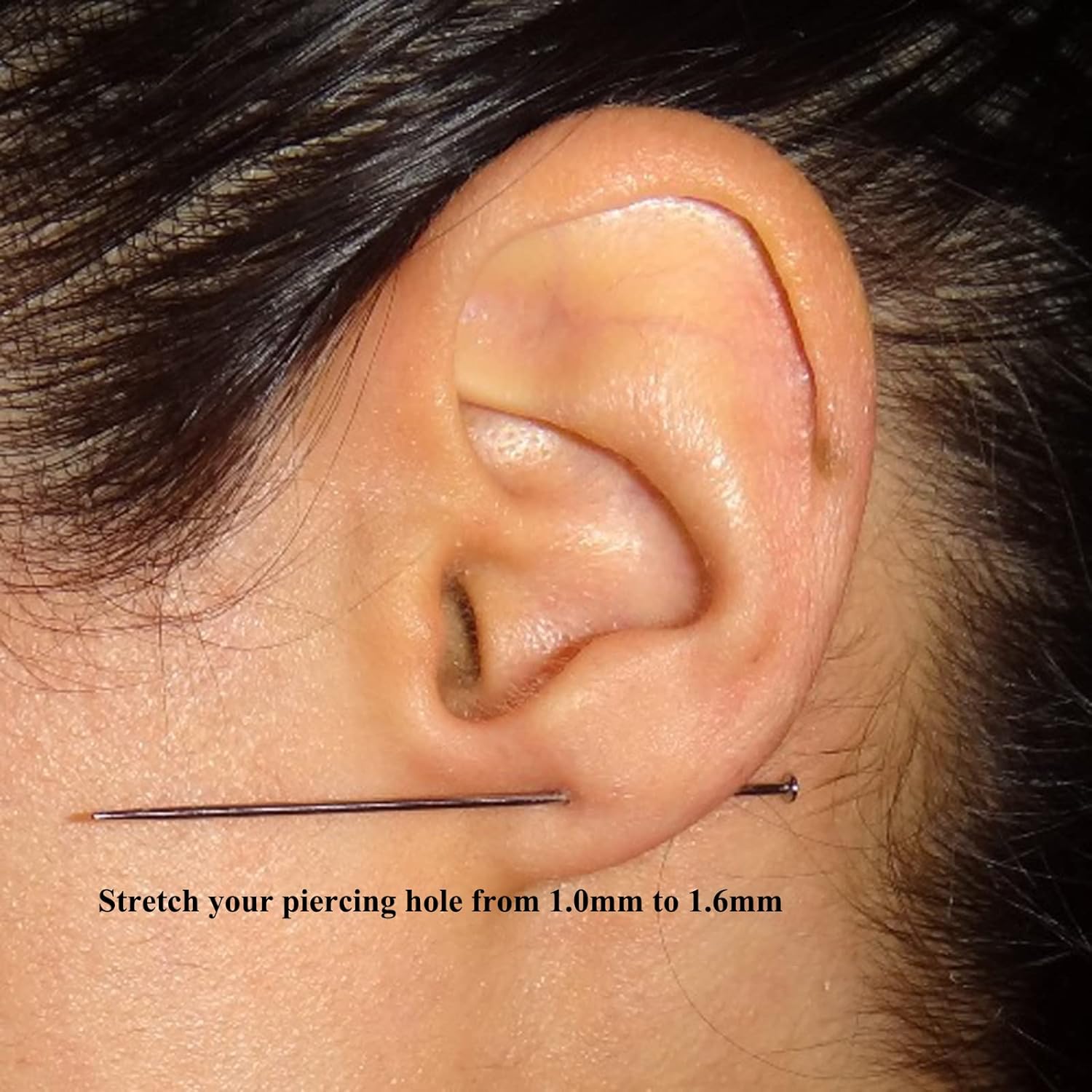 Aumeo G23 Piercing cónico sin rosca de titanio, 14G, 16G, 18G, pasador de inserción para nariz, labio, Monroe, oreja, tragus, hélix, empuje,