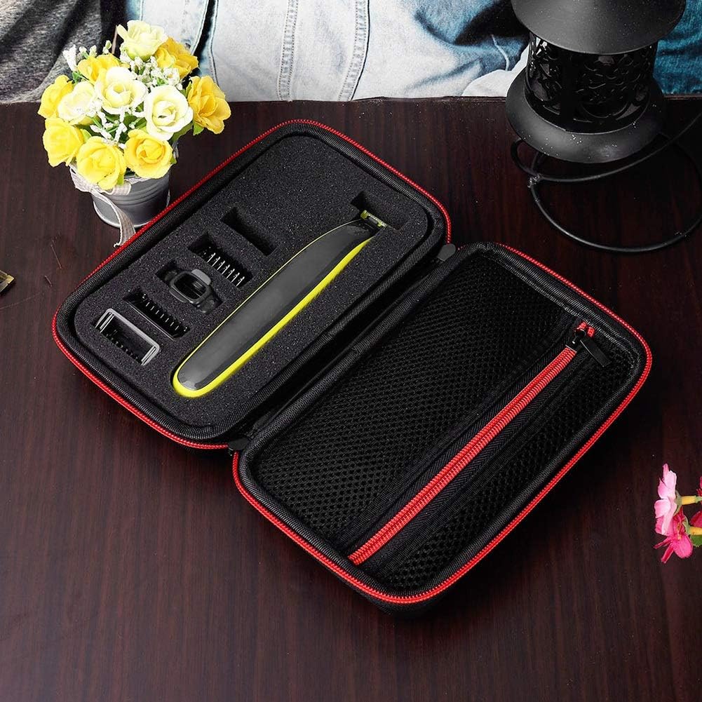 Bolsa de almacenamiento para afeitadora eléctrica, impermeable y resistente a las caídas, fácil de organizar con correa de mano y bolsa de malla