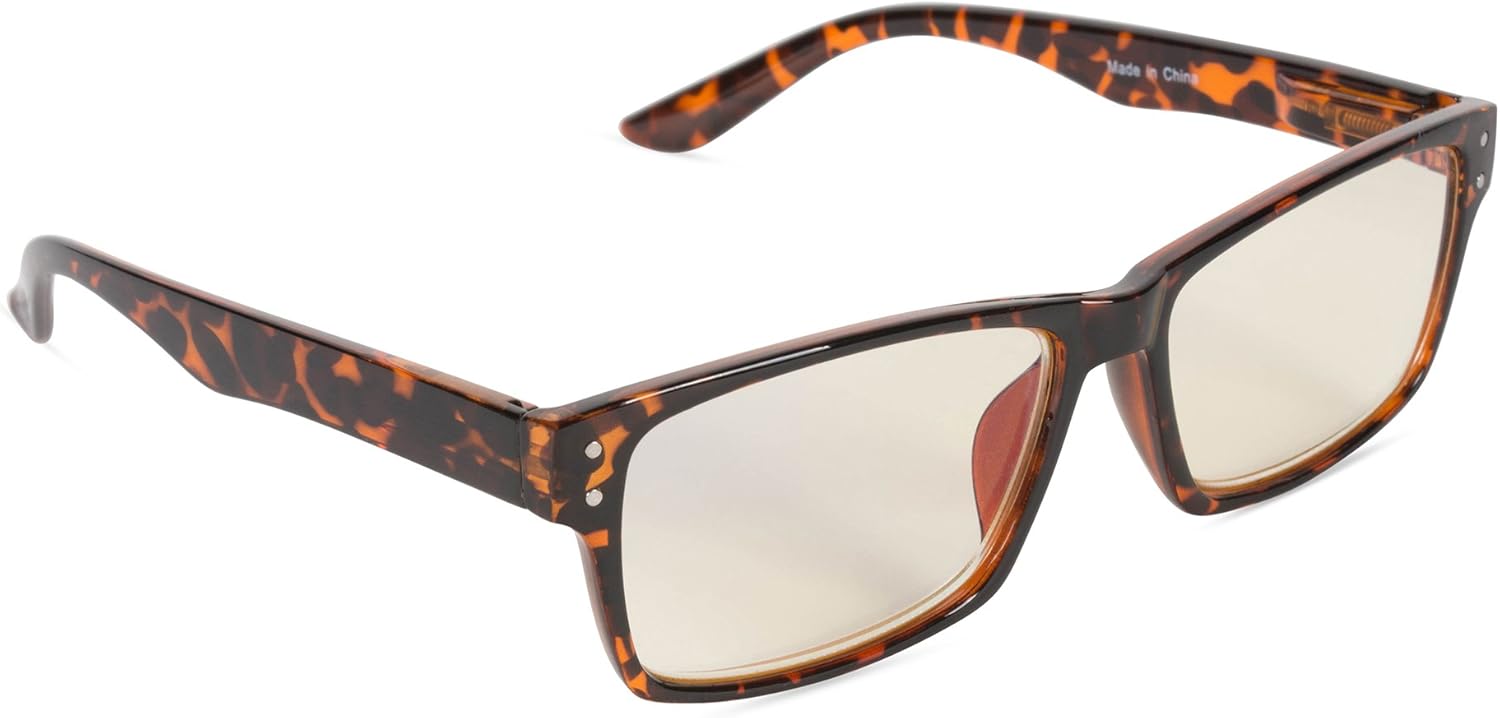 Inner Vision – Gafas de lectura para computadora con funda, antideslumbrantes, resistentes a los arañazos, bisagras de resorte, unisex, (1.25 x