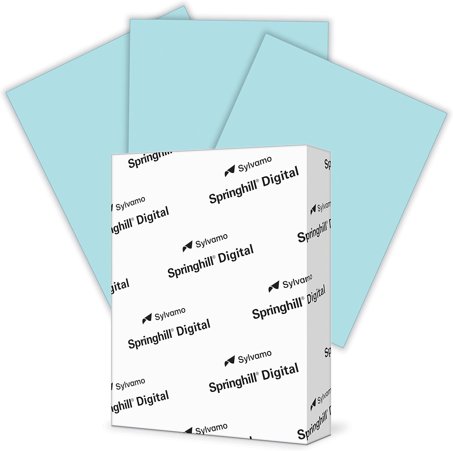 Springhill Papel de cartulina de color azul de 8.5 x 11 pulgadas, 110 libras, 199 gsm, 250 hojas (1 resma) – Cartulina pesada de alta calidad, papel