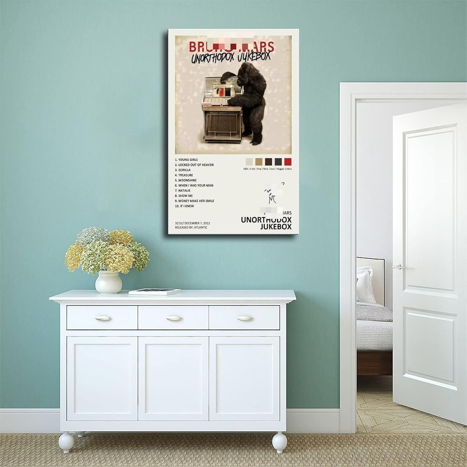 YEZLH Unorthodox Jukebox – Póster de álbum de música firmado de edición limitada, póster de lienzo para decoración de pared, pinturas impresas para