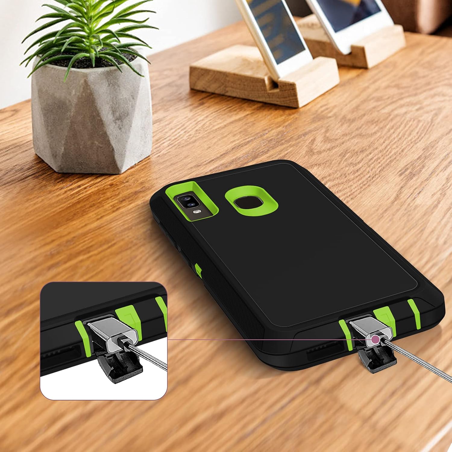 I-HONVA Funda para Samsung Galaxy A30, Galaxy A20 a prueba de golpes, protección de cuerpo completo 3 en 1 sin protección de pantalla Funda