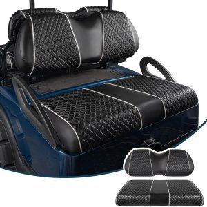 NOKINS Fundas de asiento de carrito de golf para Club Car Precedent OEM Cojín de asiento ordinario, respaldo de cojín de asiento delantero de cuero NOKINS Fundas de asiento de carrito de golf para Club Car Precedent OEM Cojín de asiento ordinario, respaldo de cojín de asiento delantero de cuero