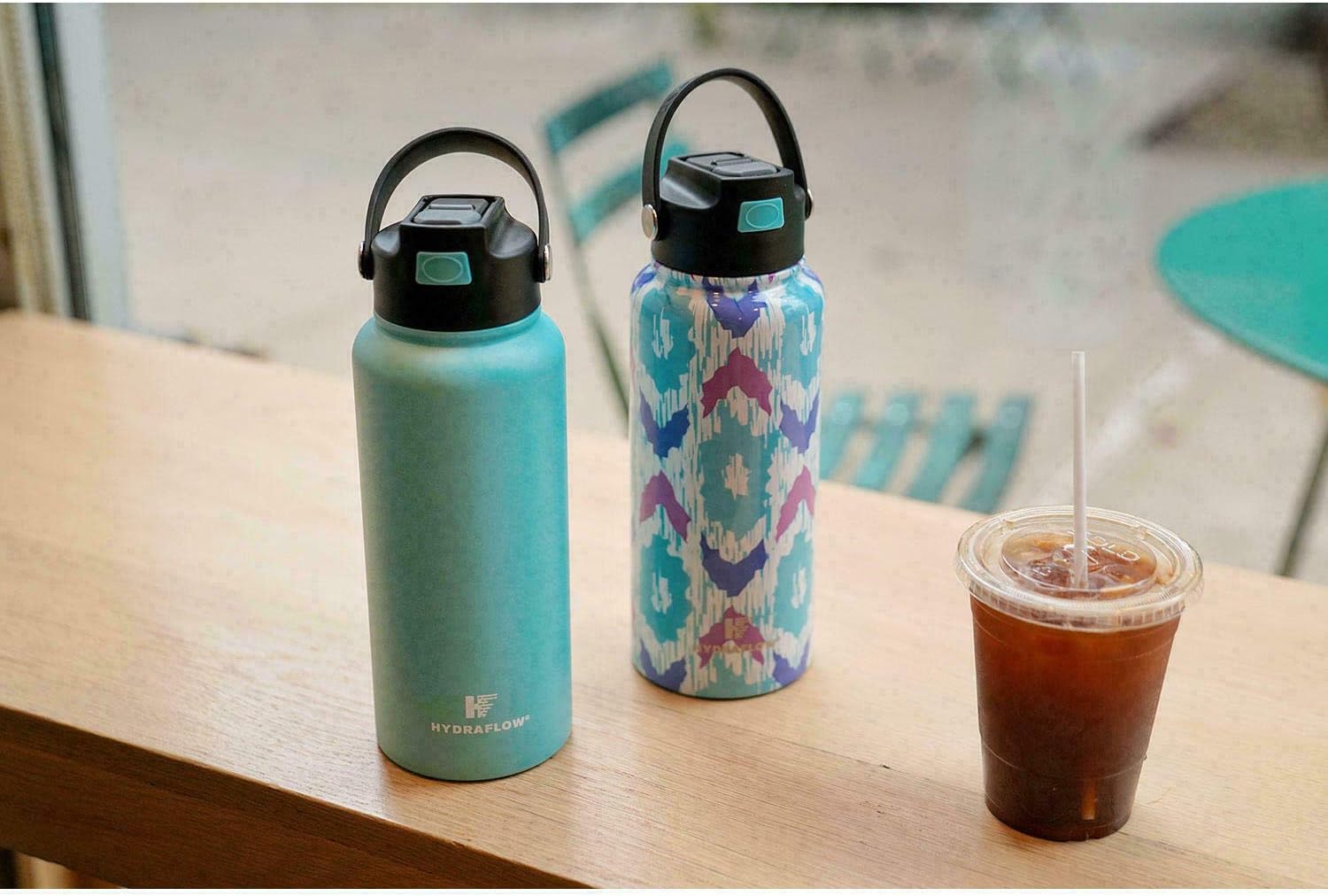 HYDRAFLOW Botella de acero inoxidable (34oz), juego de 11 piezas.
