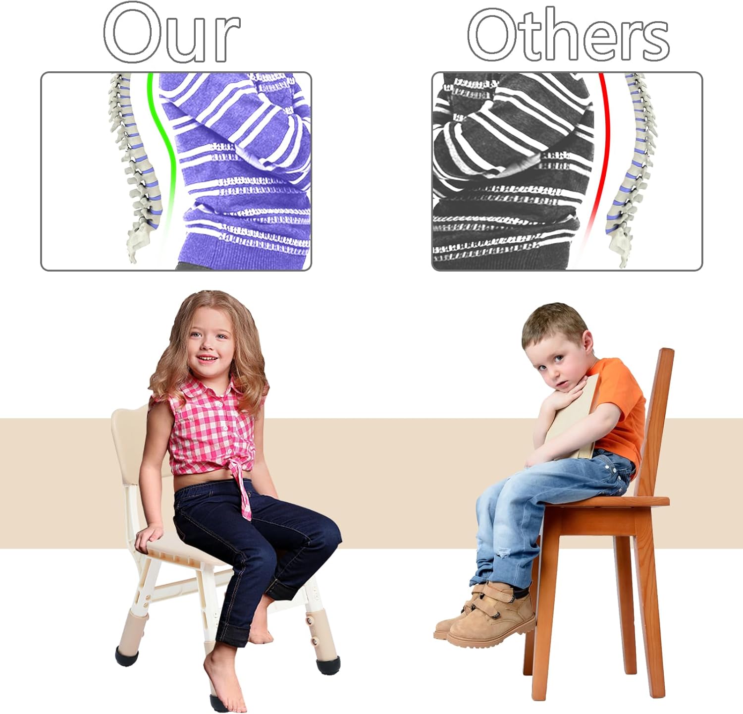 SEZERIYA Juego de mesa y silla para niños, mesa de estudio y mesa de comedor, escritorio para niños y niñas de 2 a 12 años, mesa de altura ajustable