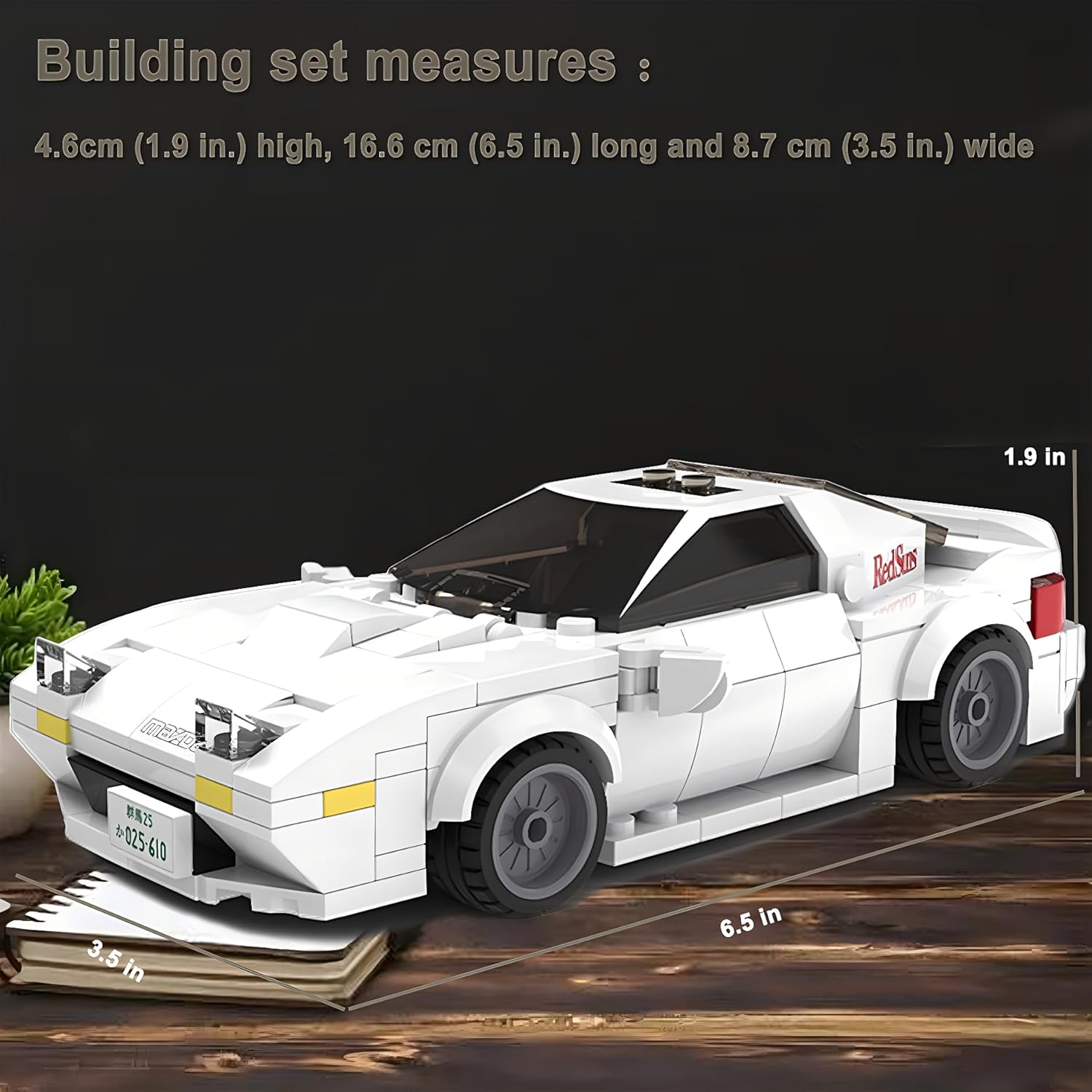 Speed Champions Initial D RX-7 FC – Juego de construcción de autos de juguete, modelo de ladrillos de automóvil, bloques de juguete de modelo de