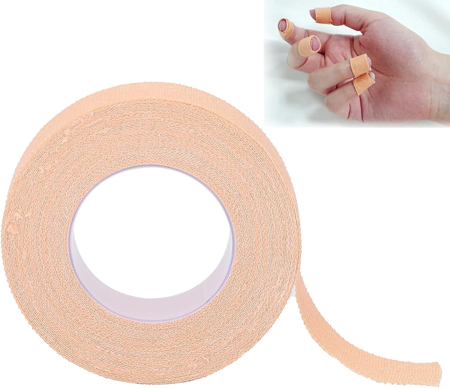 Cinta autoadhesiva, vendaje adhesivo color piel transpirable cinta quirúrgica para el cuidado de heridas deportes (0.5 in x 16.4 ft)