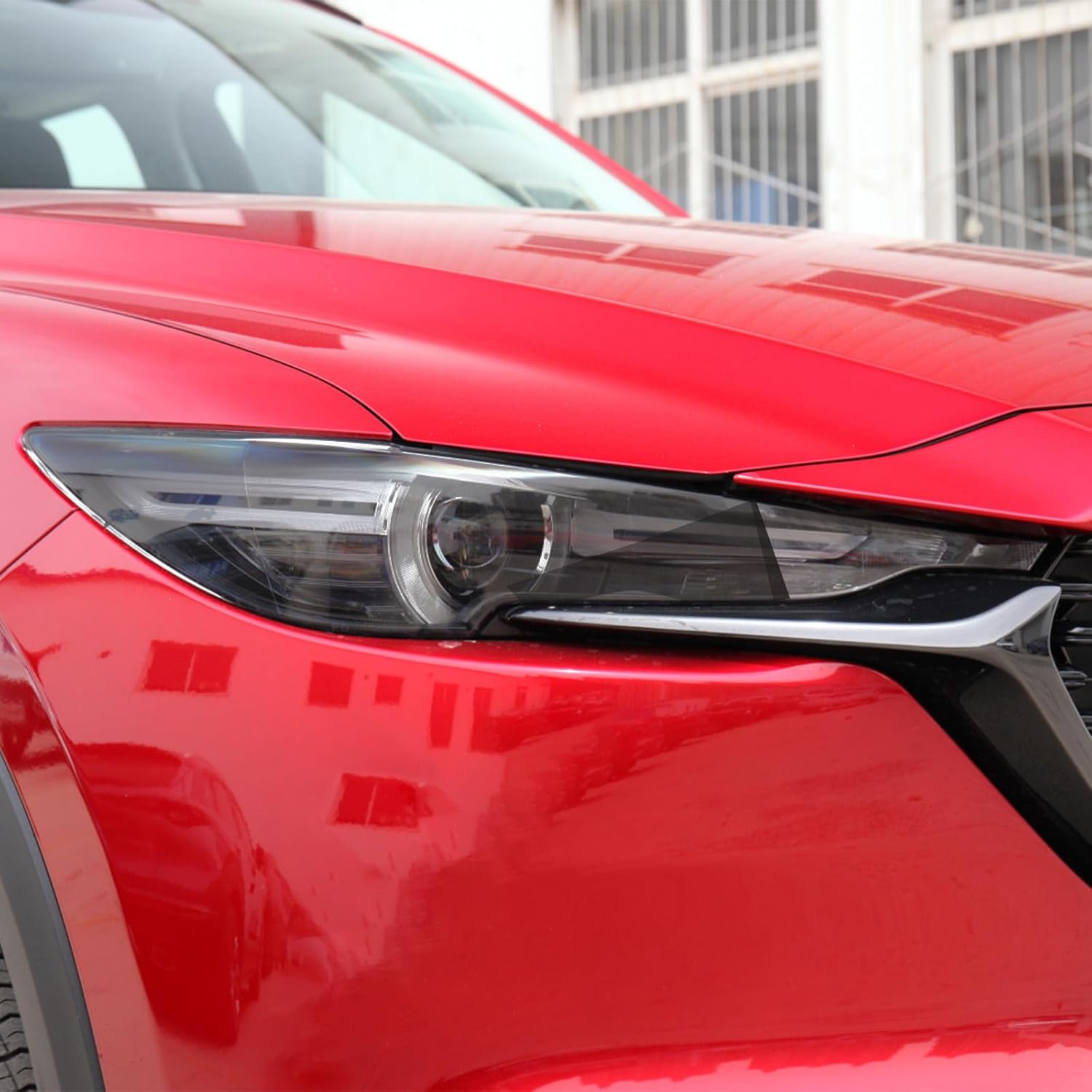Compatible con película protectora de faros de automóvil, accesorios para Mazda CX-5 2017 2018 2019 2020 2021, negro oscuro