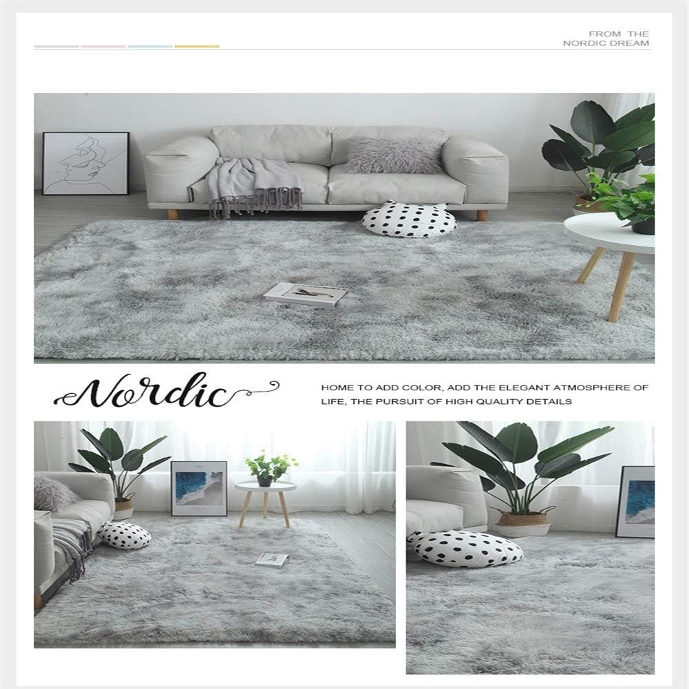 Alfombras sólidas de color natural para sala de estar, espesar, antideslizante, alfombra de juegos para bebé Mullido, alfombra súper suave para