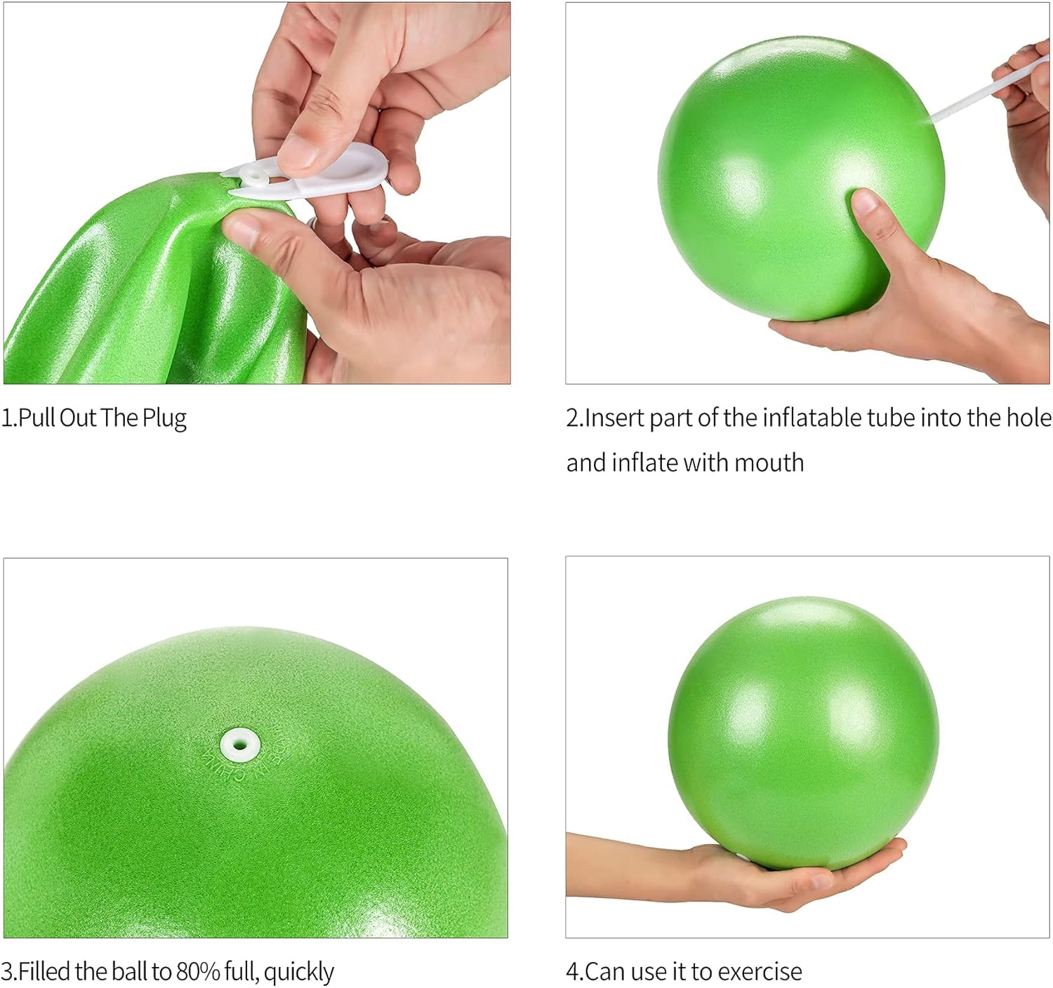 Pelota de pilates, pelota de pilates mini, bolas de extracto, 8 pelotas de ejercicio, pelotas de yoga, pelota de 9 pulgadas, tratamiento de núcleo,