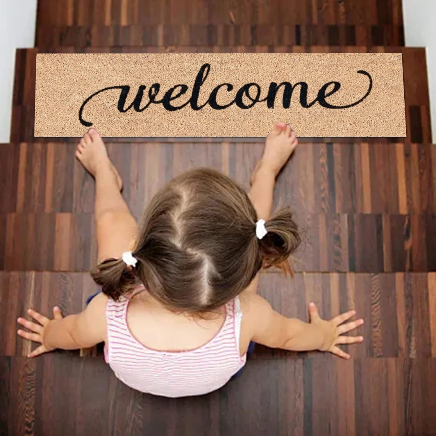 Felpudo de interior para entrada, tapete delgado de bienvenida, decoración de casa de juegos, tapete estrecho, tapete de bienvenida para uso en