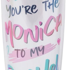 Silver Buffalo Friends You’re the Monica to My Rachel Heart – Vaso de viaje de doble pared con tapa de cierre deslizante, 20 onzas Silver Buffalo Friends You’re the Monica to My Rachel Heart – Vaso de viaje de doble pared con tapa de cierre deslizante, 20 onzas