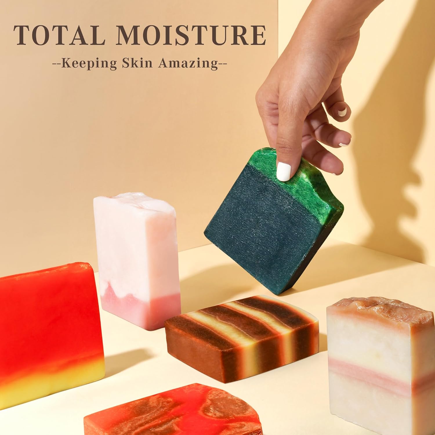 mastermedi Jabón orgánico totalmente natural, hecho a mano, perfumado con aceites esenciales de primera calidad y sabores naturales (Combo-1)