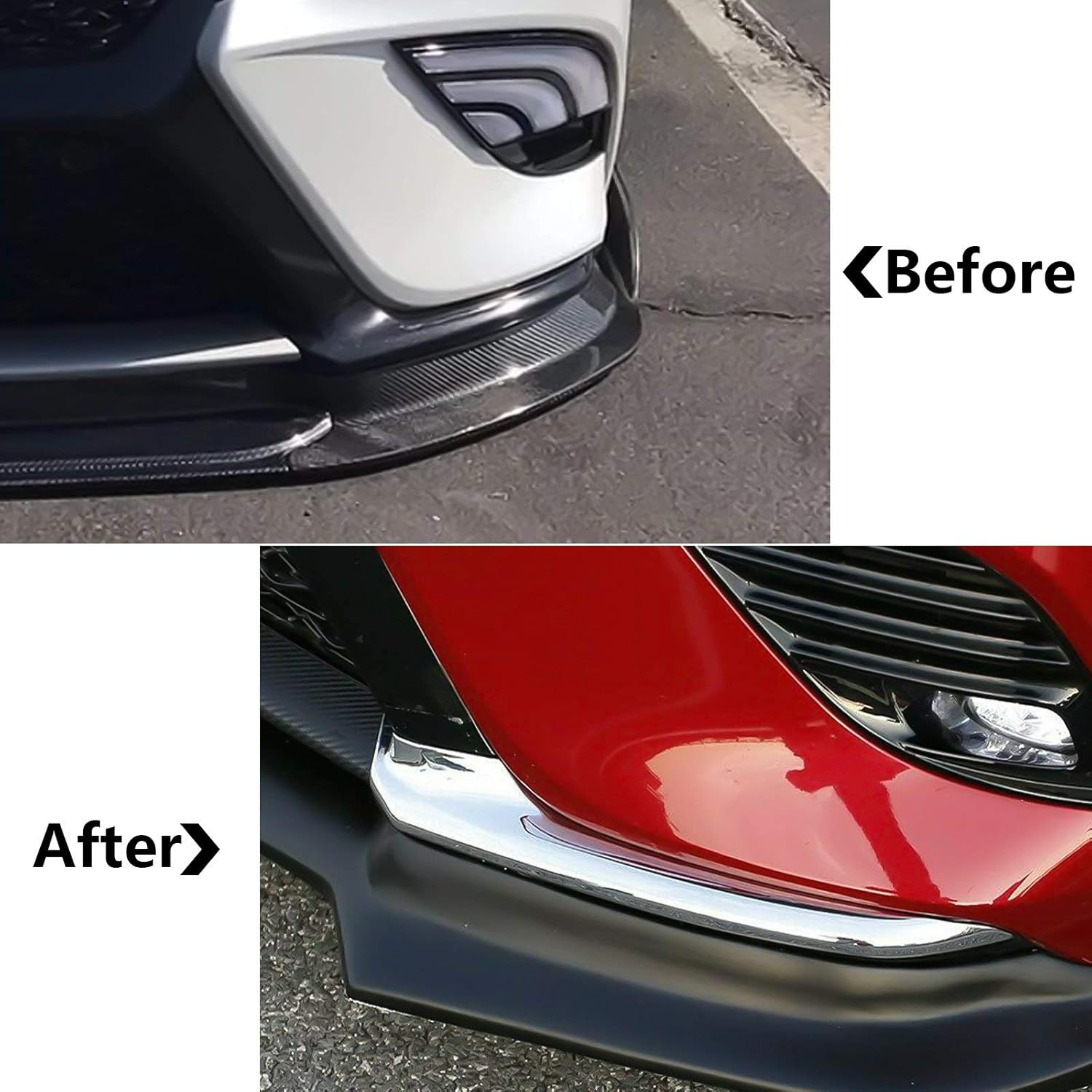 Xotic Tech – Alerón de parachoques delantero, divisor de labio, cromado, compatible con Toyota Camry SE XSE 2018-2020