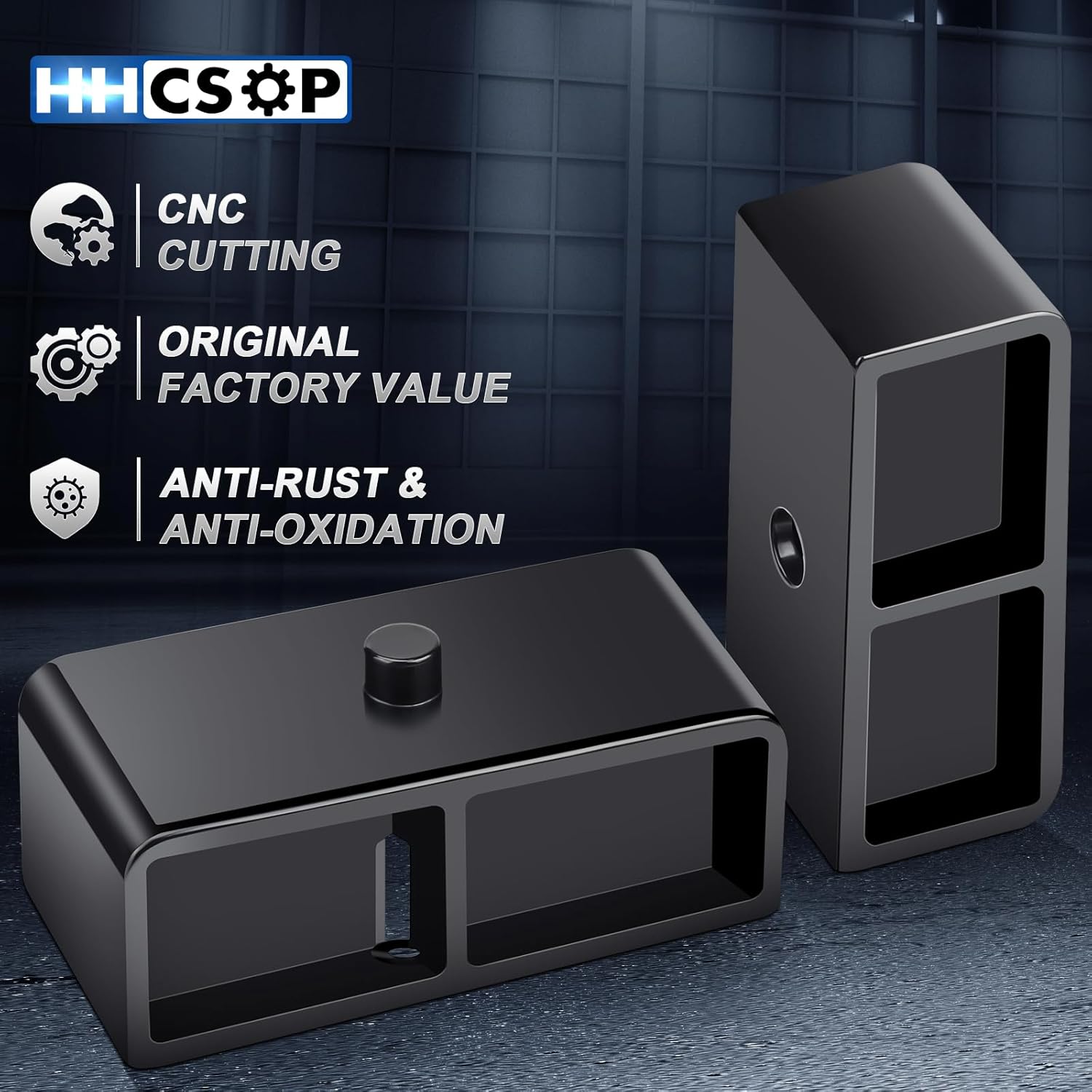 HHCSOP Kits de bloque de elevación trasera de 2 pulgadas, compatible con Chevrolet Chevy Silverado 1500 2007-2021, GMC Sierra 1500 2007-2019, kit de