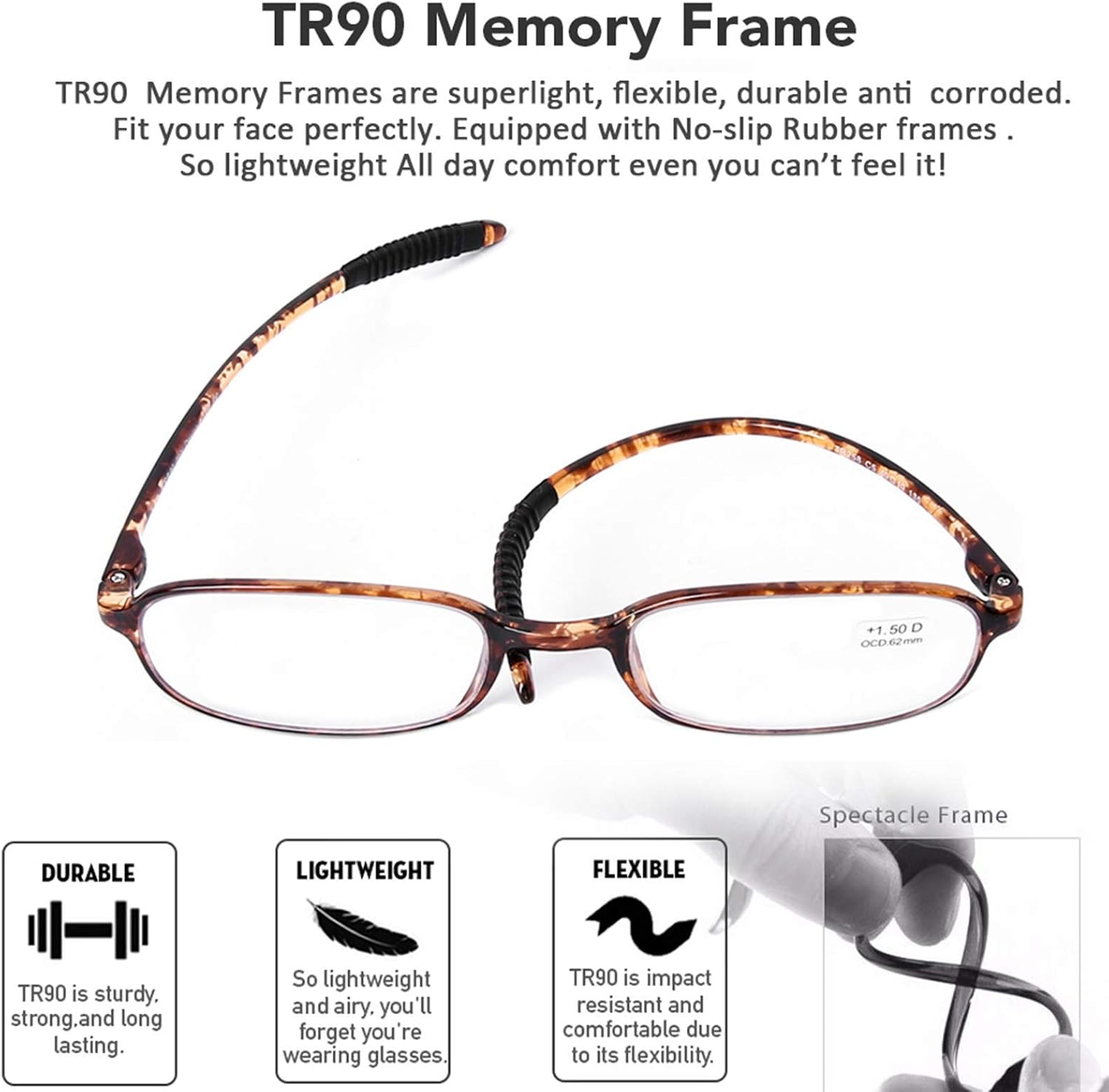 Lentes de lectura para computadora con bloqueo de luz azul, ligeras, para mujeres y hombres.