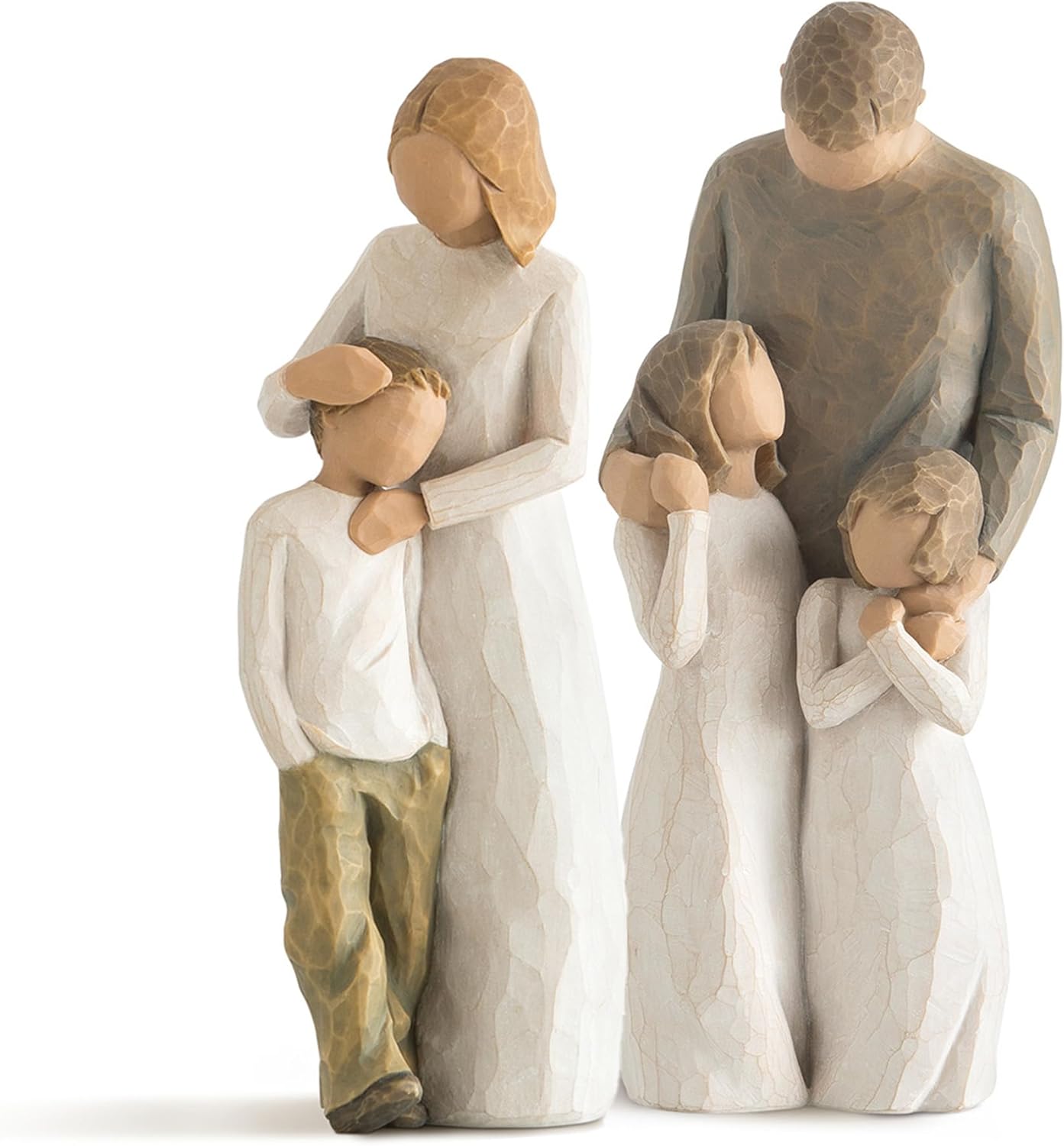 Willow Tree Figura de madre e hijo más figura de My Girls, juego de 2 piezas esculpido pintado a mano
