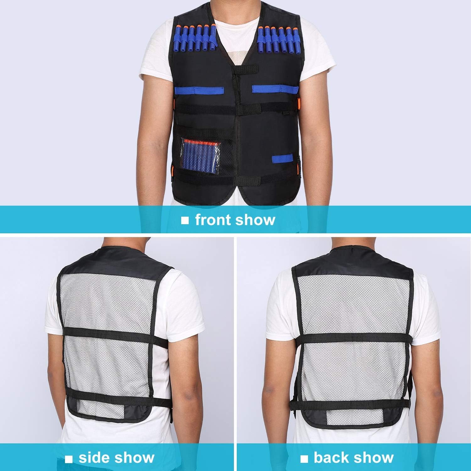 Yosoo Chaleco Elite para niños para la serie Gun (negro), Negro –