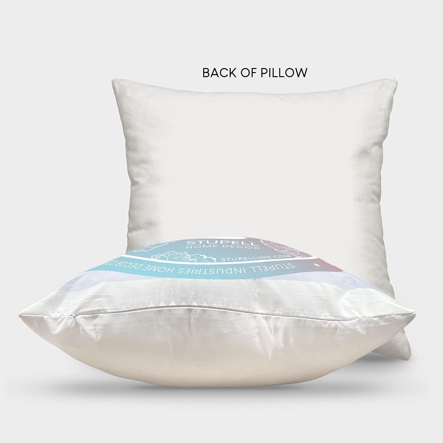 Stupell Industries Reneé Campbell – Juego de 2 almohadas con diseño de ramas de pájaros posados, 18 x 18 pulgadas, color plateado