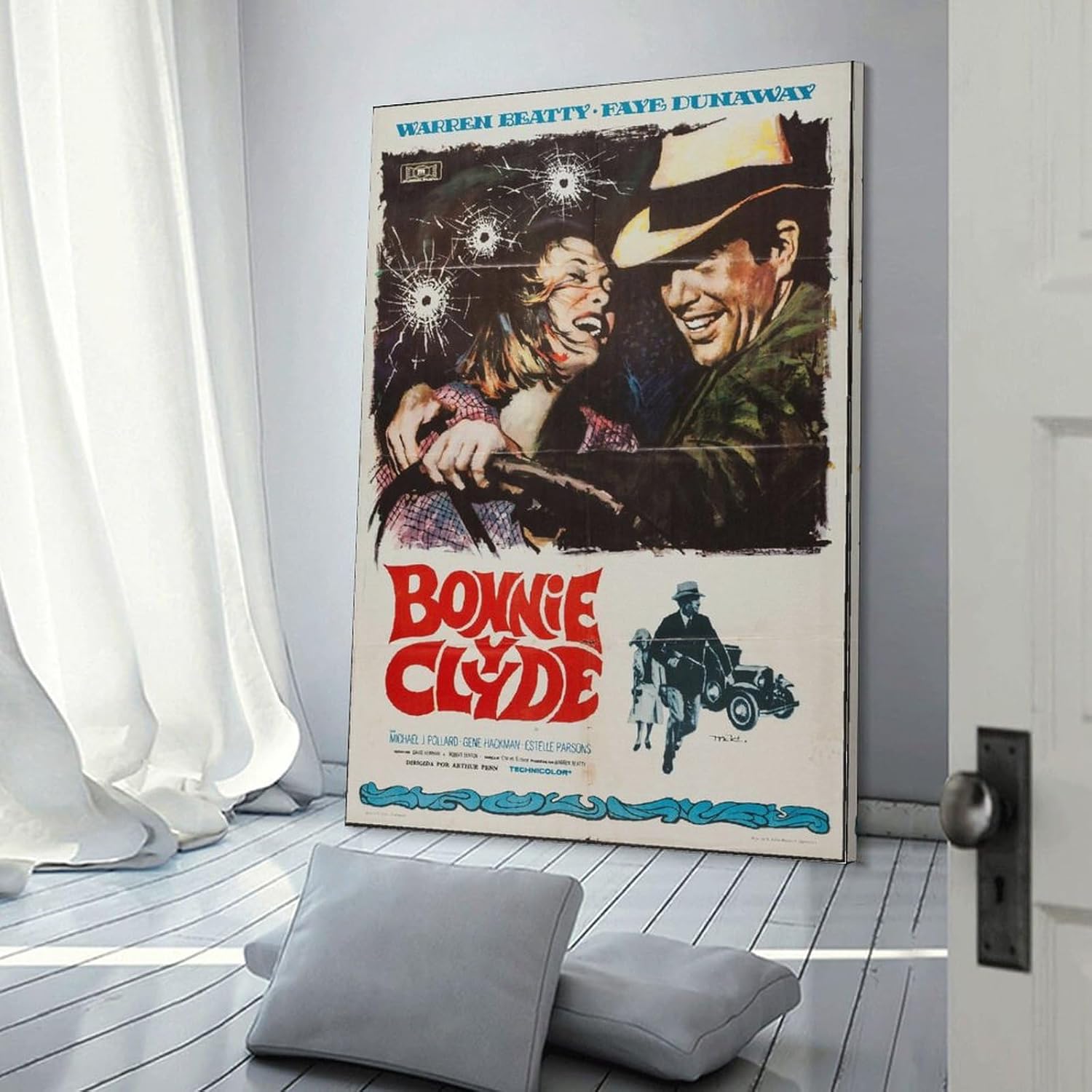 Póster de película Bonnie y Clyde de 1967, impresiones de portada de película, pósteres vintage, pinturas artísticas de pared, lienzo, decoración de