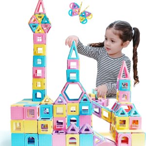 MAGBLOCK Bloques de construcción de azulejos magnéticos, regalo para niñas y niños de 3 a 8 años, juguetes educativos para niños y niñas MAGBLOCK Bloques de construcción de azulejos magnéticos, regalo para niñas y niños de 3 a 8 años, juguetes educativos para niños y niñas