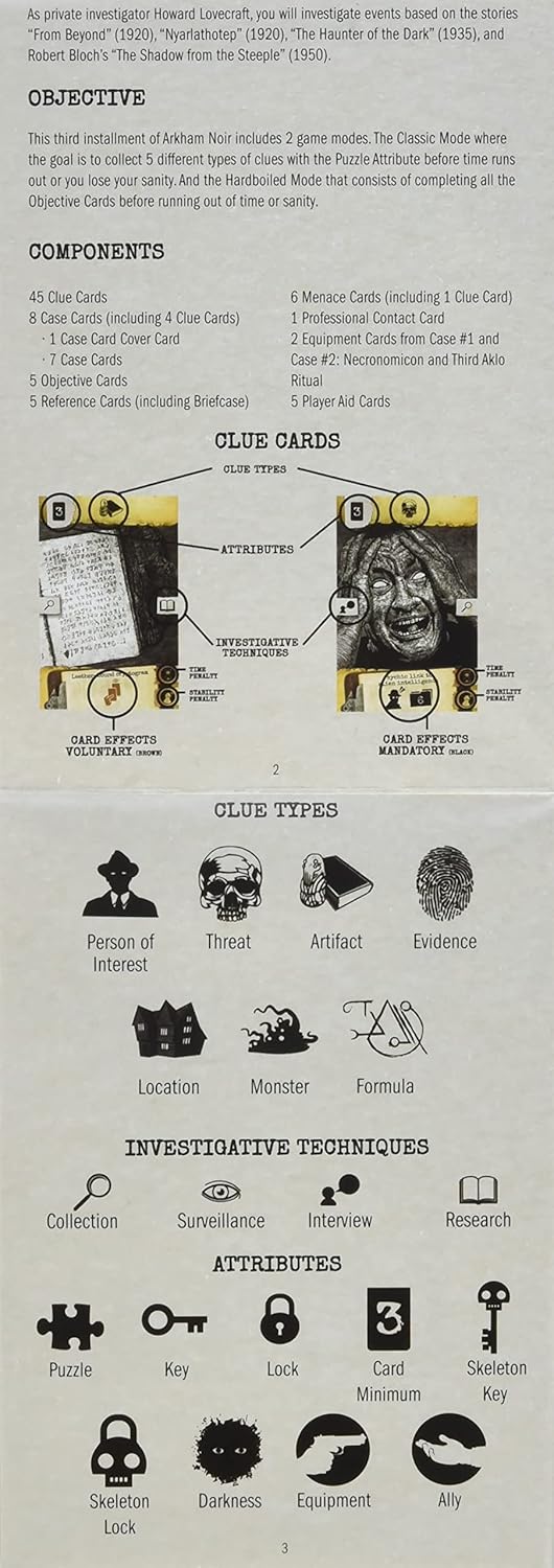 Arkham Noir – Estuche para juego de cartas 3 Infinite Gulfs of Darkness, juego de cartas misterioso, emocionante juego de aventuras para adultos y