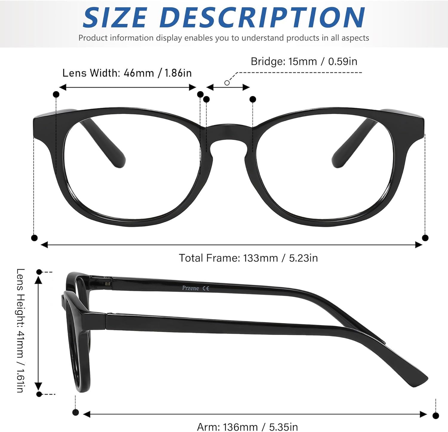 Przene Gafas de lectura pequeñas para mujeres y hombres, ovaladas con bloqueo de luz azul, con bisagra de resorte, paquete de 4