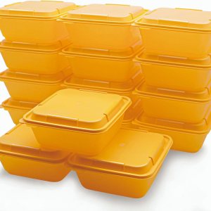 Paquete de 15 cajas Bento de plástico para alimentos con tapas, lonchera, contenedor de preparación de comidas para almacenamiento de alimentos, sin Paquete de 15 cajas Bento de plástico para alimentos con tapas, lonchera, contenedor de preparación de comidas para almacenamiento de alimentos, sin