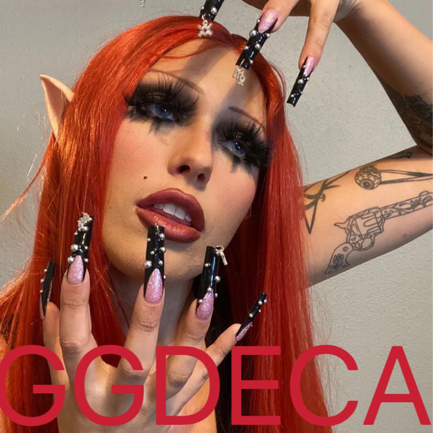 Uñas cortas a presión para Halloween, uñas postizas cuadradas negras nude, degradado, con telaraña, calabaza, luna, tumba con lindos diseños de
