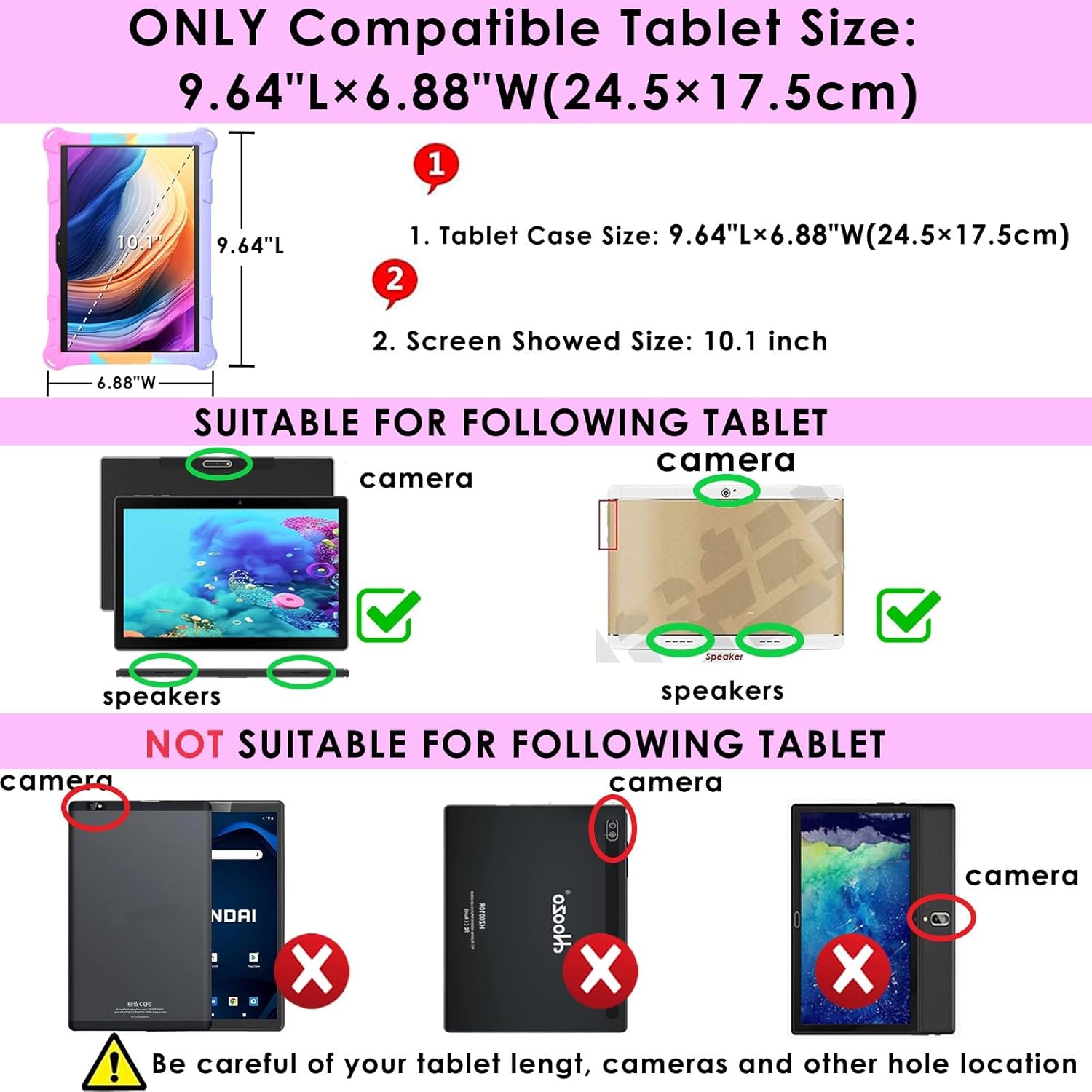 DETUOSI Winsing 10 – Funda de silicona compatible con Dragon Touch Notepad K10, funda universal para tablet de 10 pulgadas, funda protectora