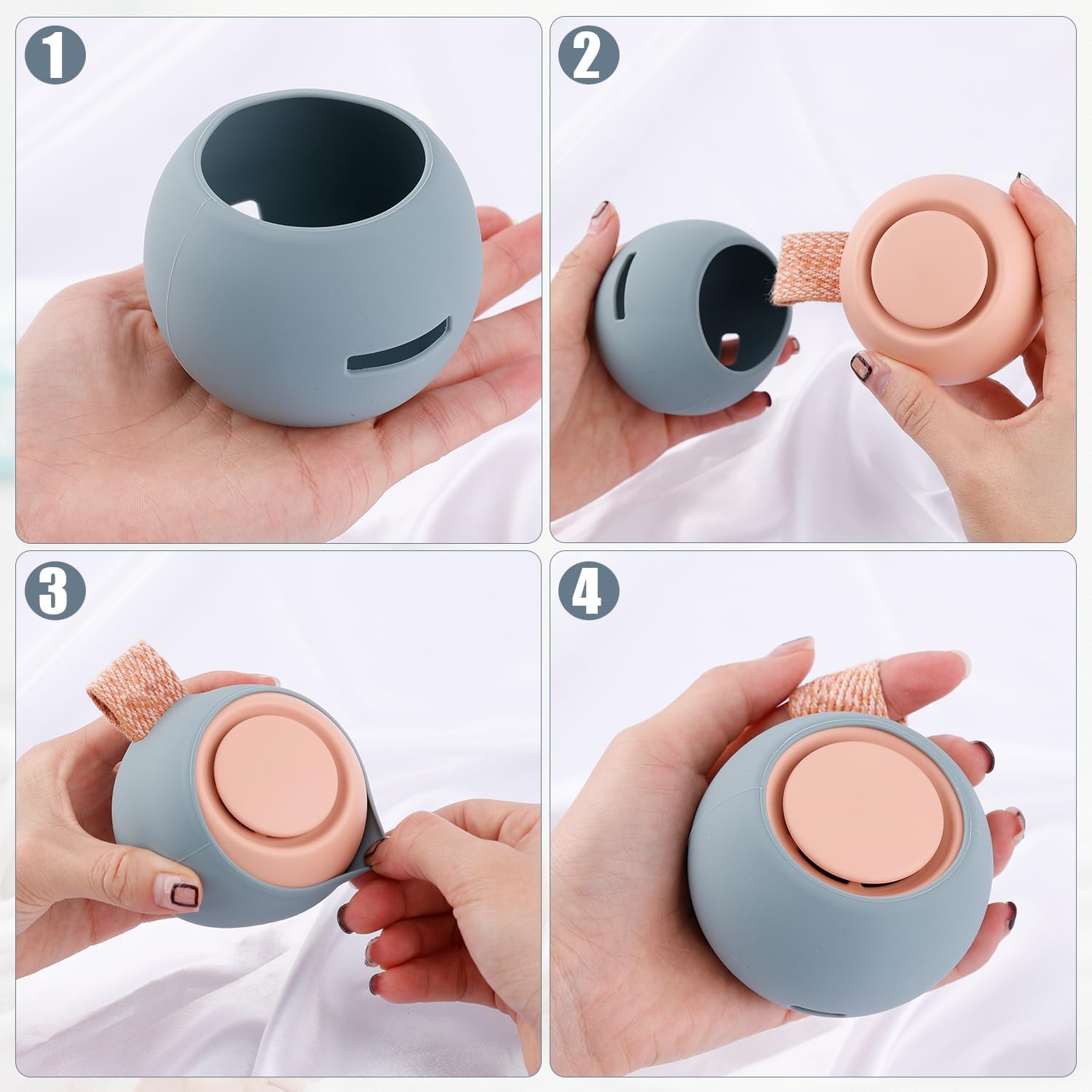 Funda de viaje para máquina de sonido para Hatch Rest Go, funda protectora de sonido portátil de silicona para máquina de ruido blanco (azul claro)