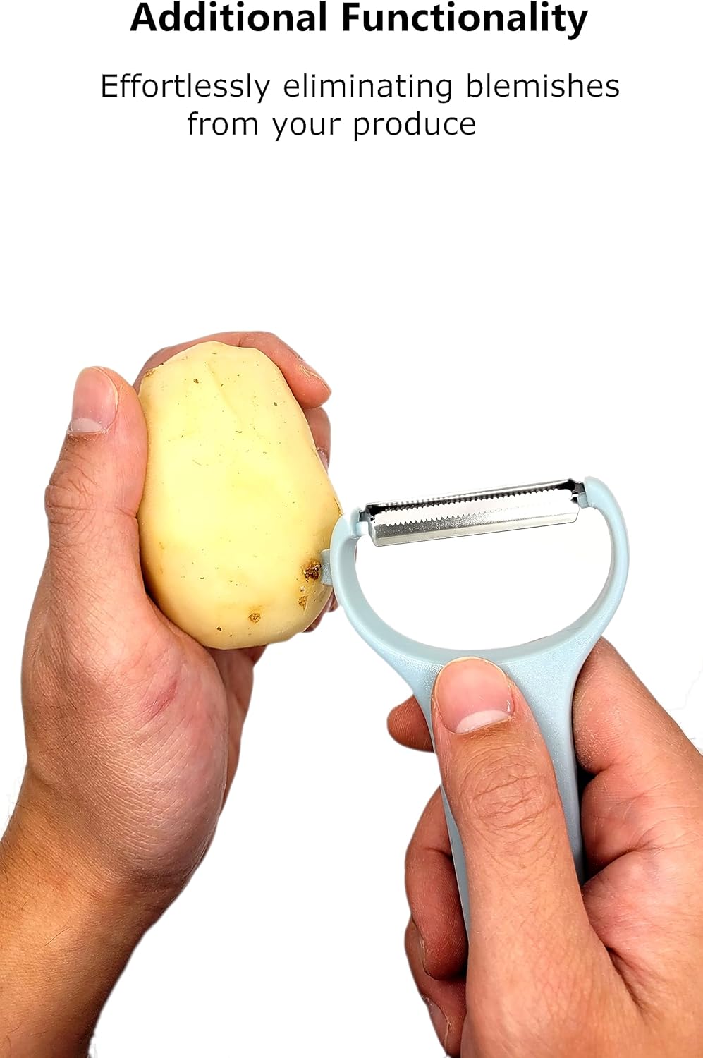 Juego de peladores multiusos apilables de 3 piezas, peladores en Y, para frutas y verduras, zanahoria, pepino, papas, cuchillas de acero inoxidable,
