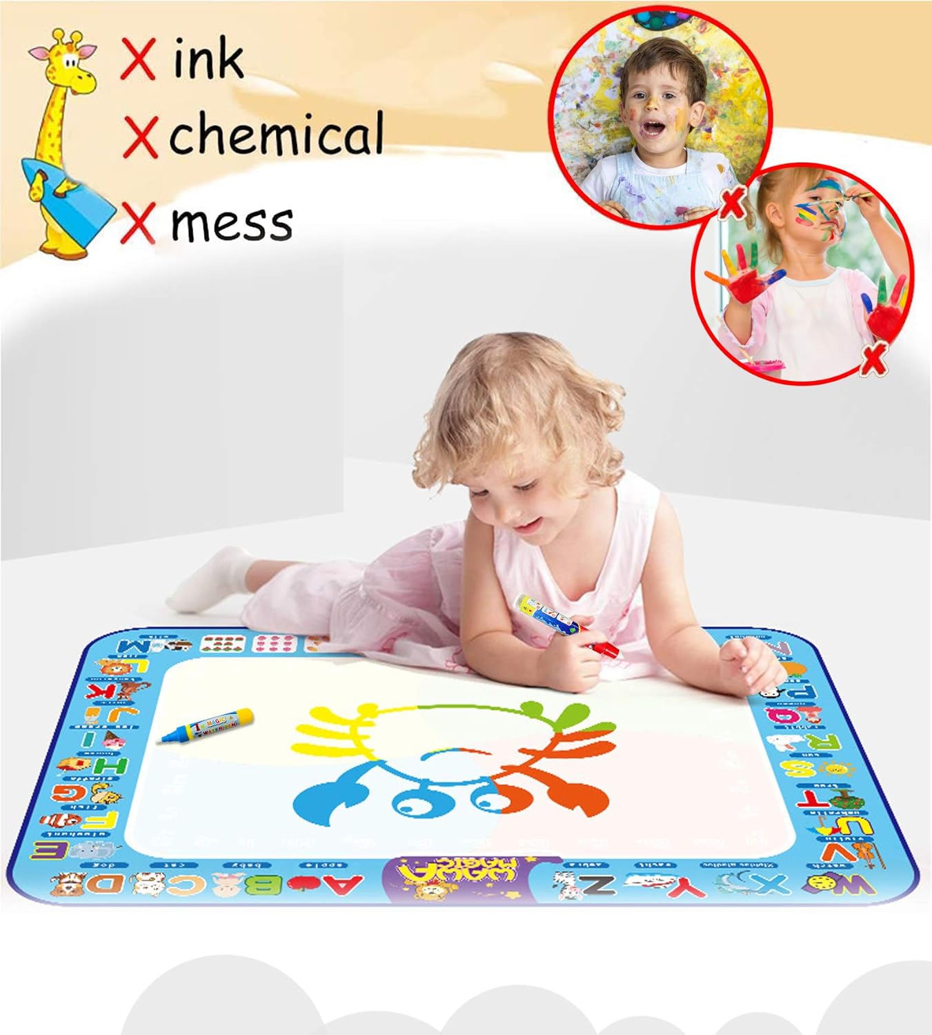 COSBAY Bolígrafos de agua de repuesto para garabatos de agua, bolígrafos de dibujo para alfombrilla de dibujo (multicolor, 6 unidades)
