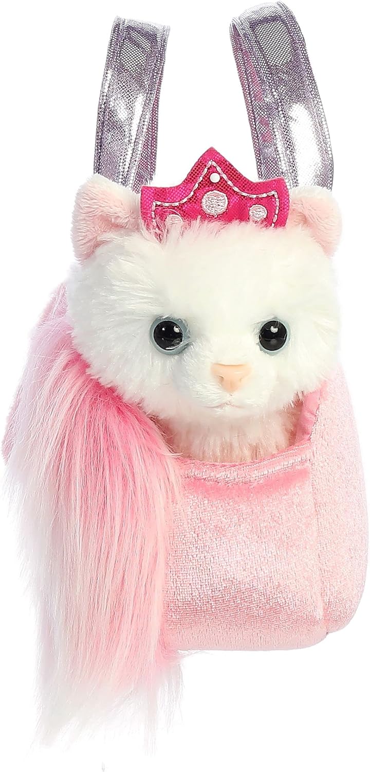 Aurora Fashion Fancy Pals Princess Kitty Designer – Animal de peluche – Compañeros sobre la marcha – Accesorios elegantes – Multicolor 7 pulgadas