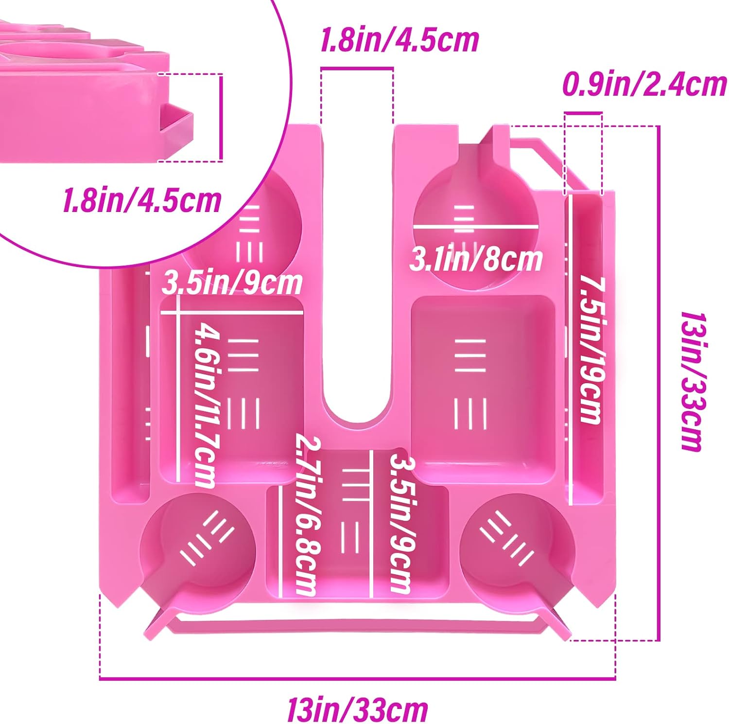 Bandeja de mesa para sombrilla de playa bandeja ajustable para sombrilla para exteriores con portavasos, compartimento para aperitivos, soporte para