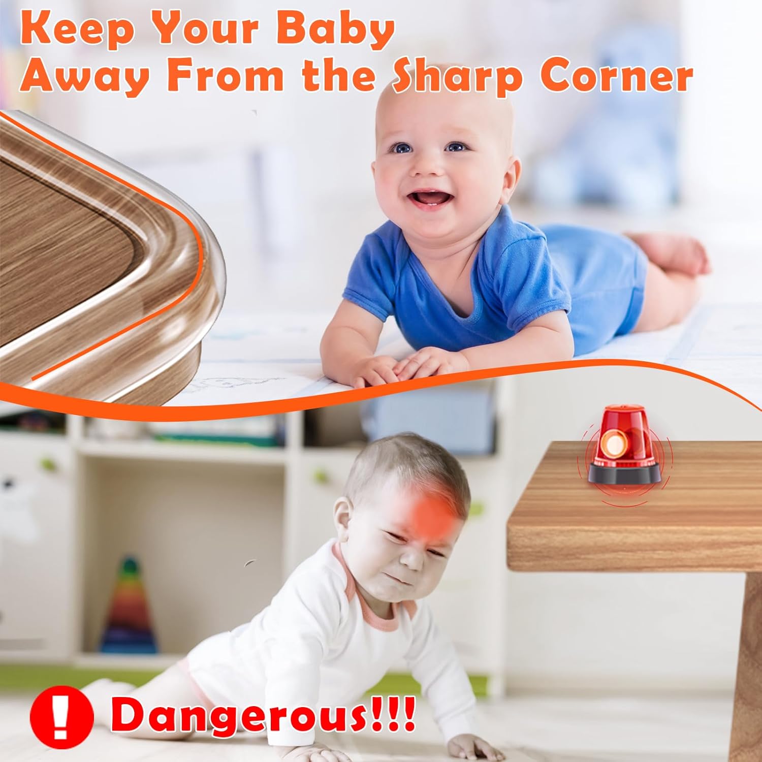 Protector de bordes a prueba de bebés de 10 pies, esquinas y bordes a prueba de bebés, protectores de esquinas para muebles, protectores de esquinas