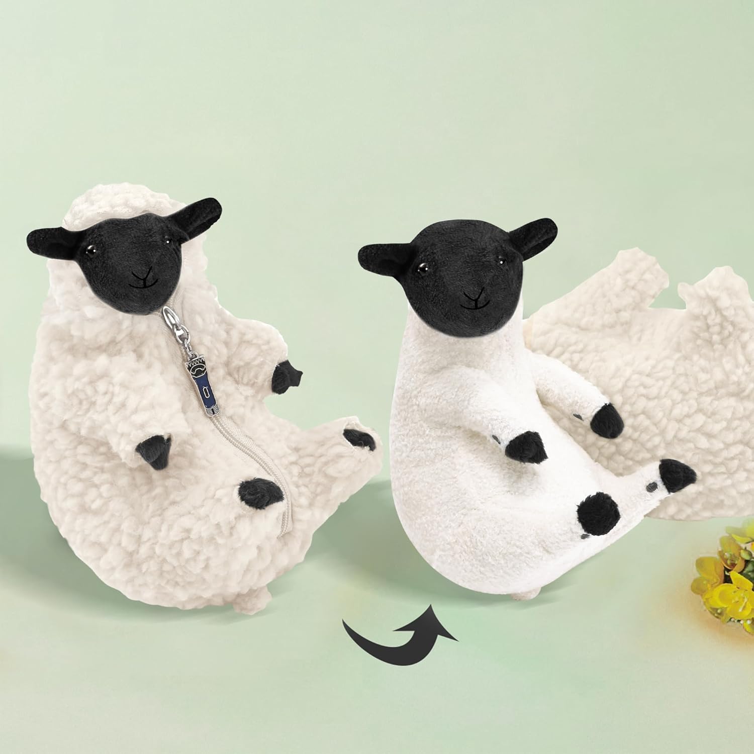 AGRIMONY Lindos animales de peluche de oveja afeitada, juguetes de peluche Kawaii de cordero, día de San Valentín, día de la madre, cumpleaños,