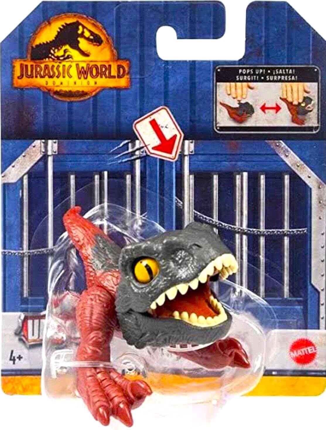 Jurassic World Dominion Uncaged Wild Pop Ups – Juguetes de dinosaurio, figuras coleccionables, activados manualmente (piroraptor)