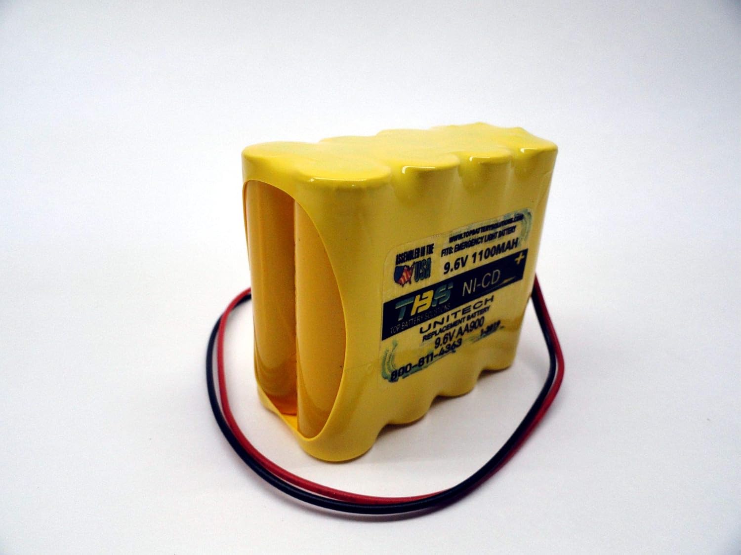 5PC Unitech AA900mAh 9.6V batería luz de emergencia 9.6V 1.1Ah NiCD