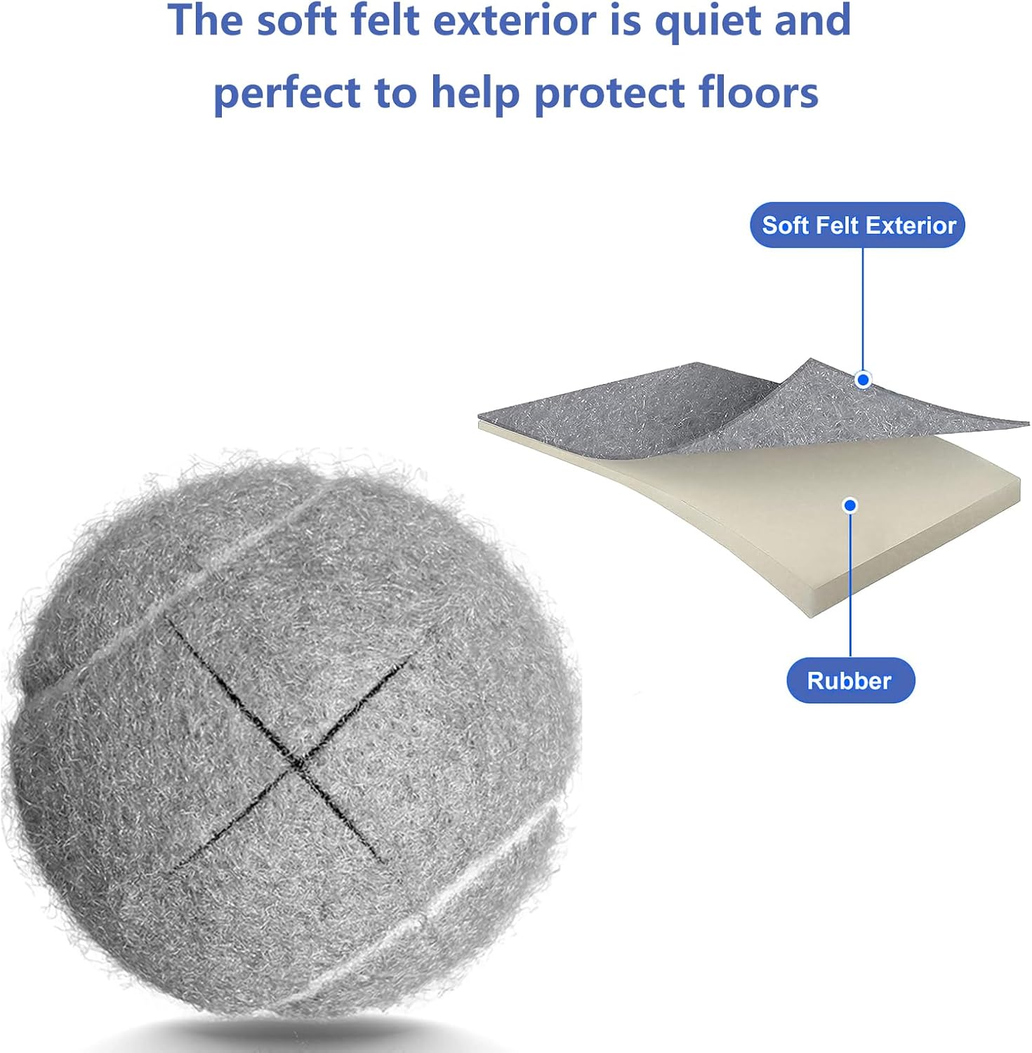ZUJEAM Pelotas de tenis para caminantes precortadas, pelotas de tenis Walker Glide para sillas, escritorios, patas de muebles y protección del
