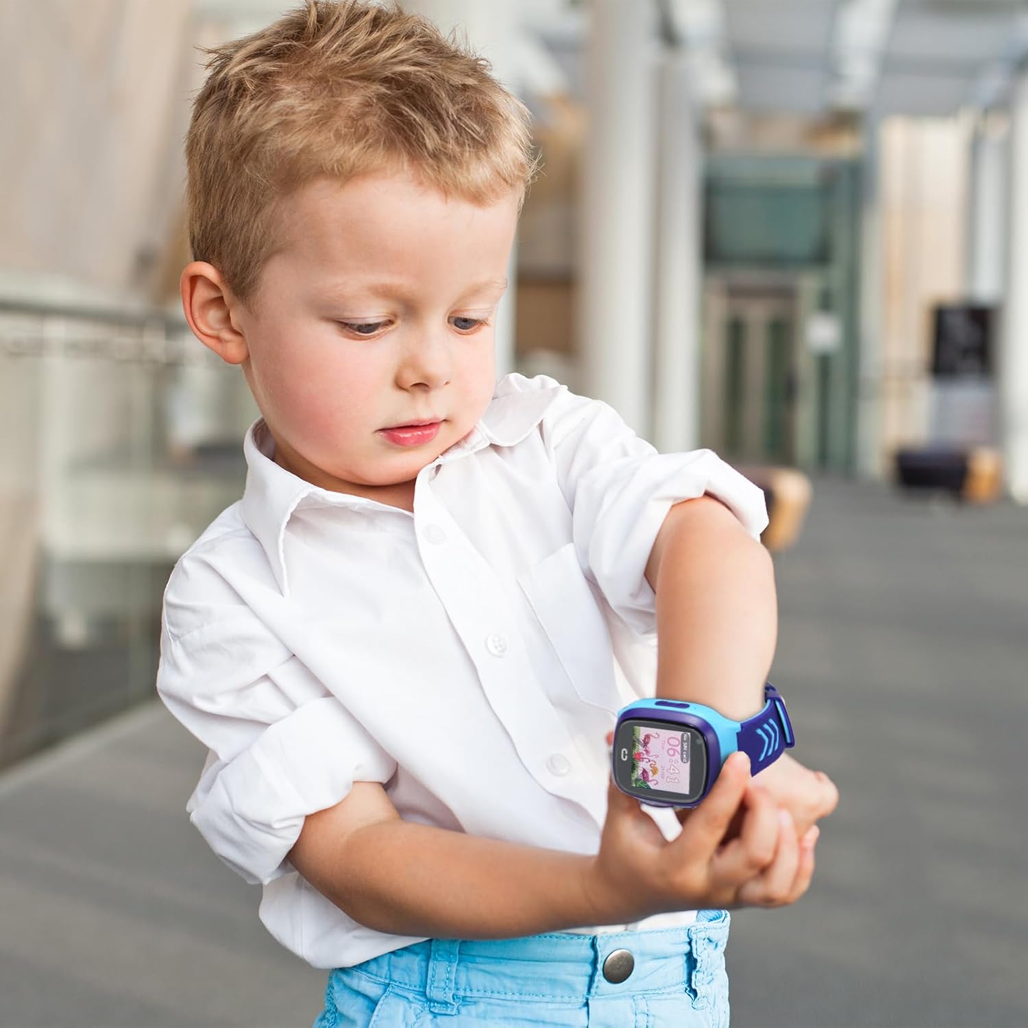 wsgpxtybb 4G Kids Smart Watch with GPS Tracker,Smartwatch for Kid with Video Call Voice Chat SOS Camera Alarm Clock Puzzle Games WiFi Tracker HD