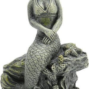 Decoraciones de pecera de sirena, estatua de sirena de acuario, hermosa decoración de resina segura para peceras para decoraciones Decoraciones de pecera de sirena, estatua de sirena de acuario, hermosa decoración de resina segura para peceras para decoraciones