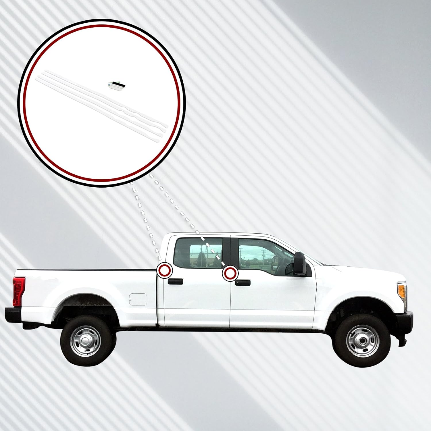 Red Hound Auto Protectores de labios para borde de puerta compatibles con Ford F-150 F150 Crew Cab 2015 2016 2017 2018 2019 4 piezas de película