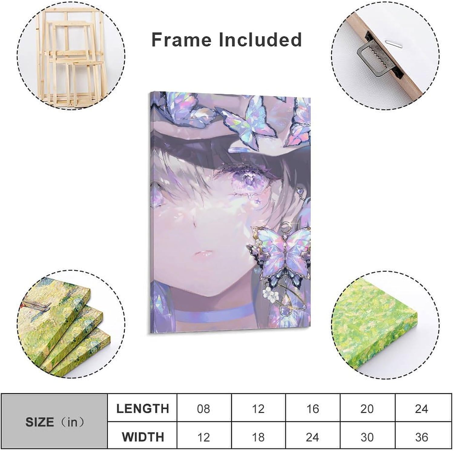Póster de anime japonés Beauty Girl (5) Póster artístico de pared con desplazamiento en lienzo, pintura, imagen, decoración de sala de estar,