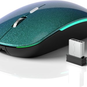 Mouse inalámbrico, mouse USB para computadora de 2.4 G, recargable RGB, ultra silencioso, mouse inalámbrico portátil para PC, laptop, escritorio, Mouse inalámbrico, mouse USB para computadora de 2.4 G, recargable RGB, ultra silencioso, mouse inalámbrico portátil para PC, laptop, escritorio,