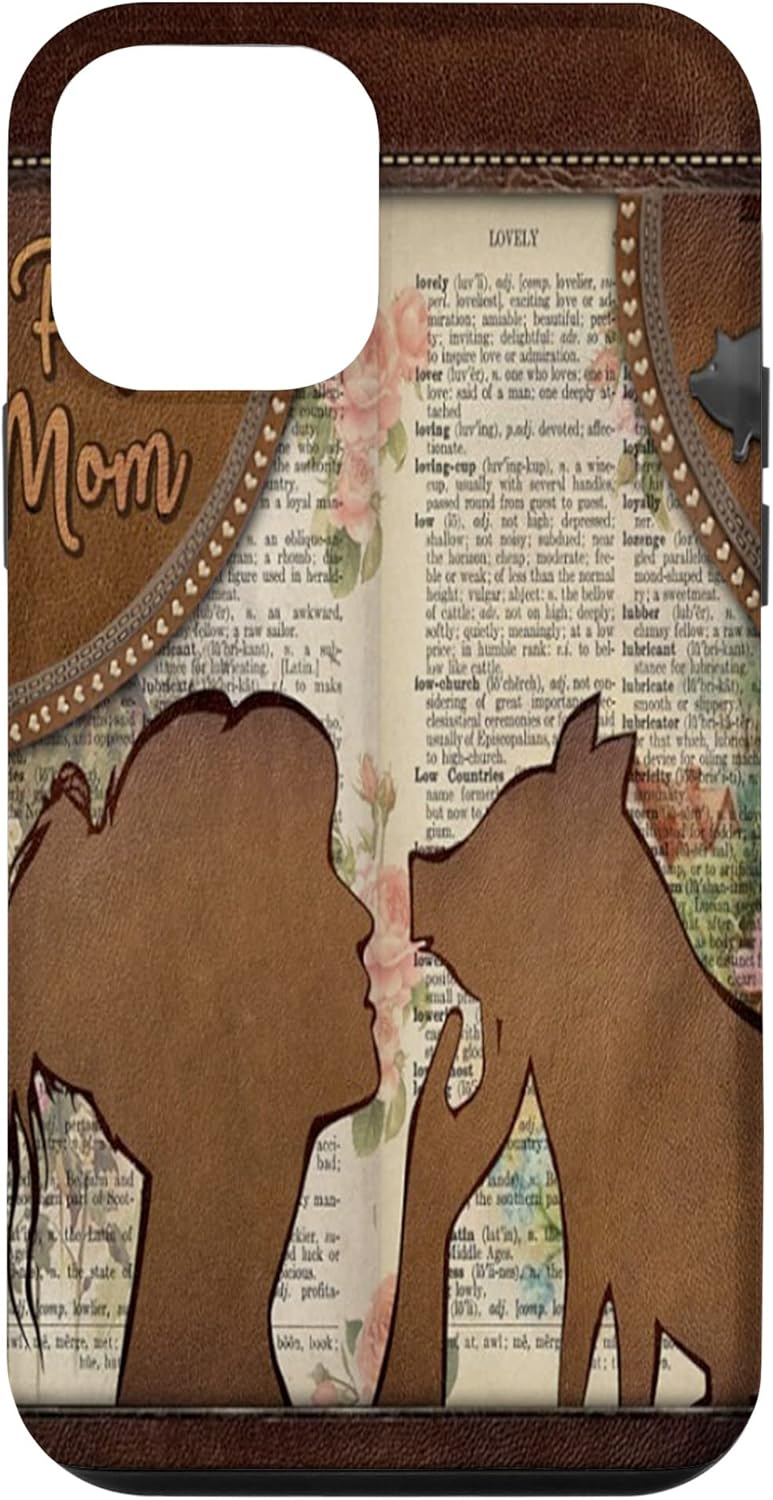 Funda para iPhone 12 mini Pig Mom-Leather-Farm PC