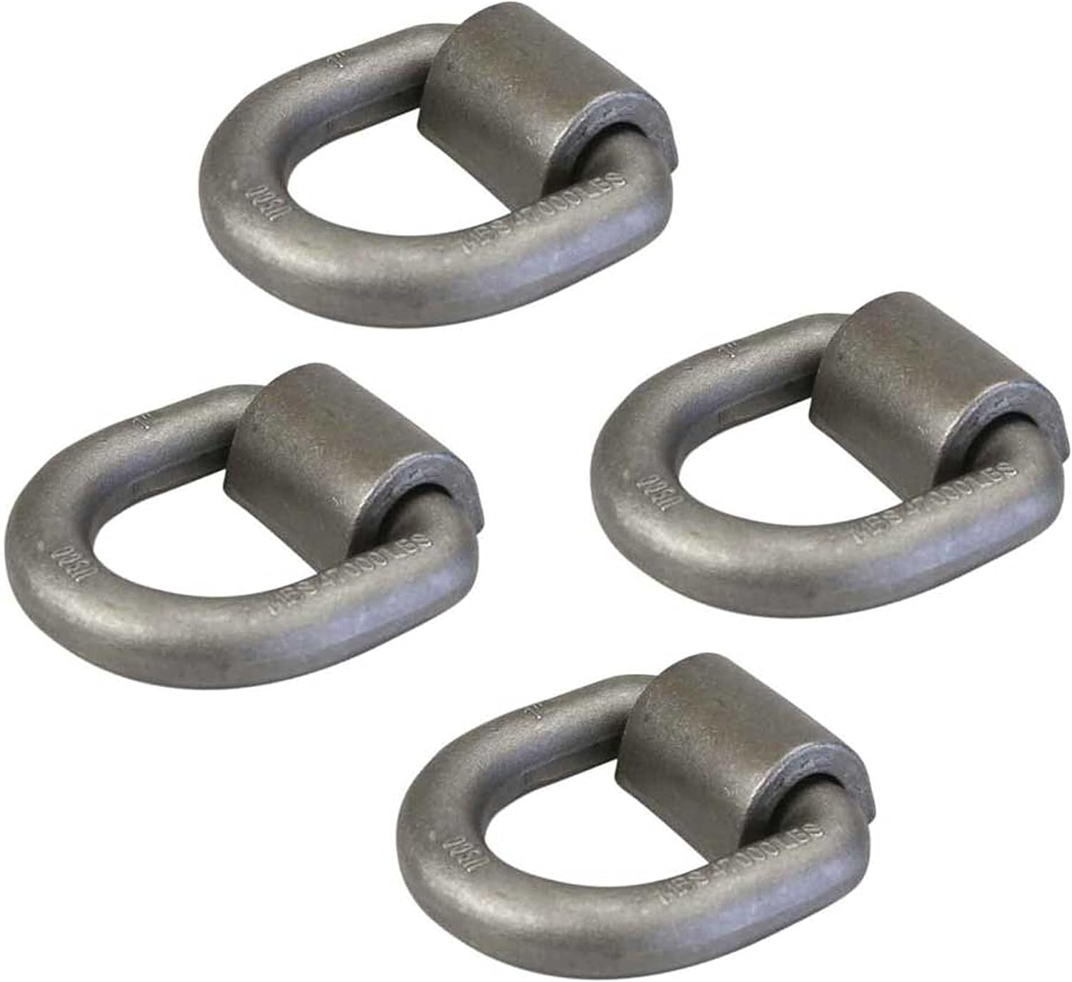 US Cargo Control Soldadura en anillo D, Anillo de montaje forjado de 1.0 in (fuerza de rotura  47.600 libras)  Paquete de 4