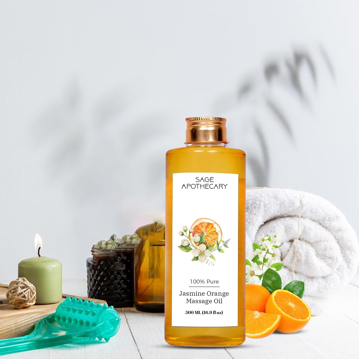 Sage Apothecary Aceite de masaje para alivio articular  Terapia de tejido profundo de cuerpo completo  Relajante dolor muscular y ansiedad