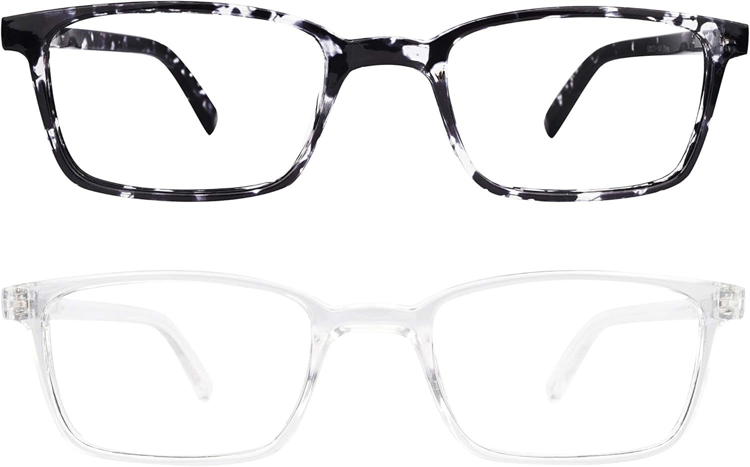 zingfocal Gafas de bloqueo de luz azul, paquete de 2 anteojos cuadrados para juegos de computadora para mujeres y hombres