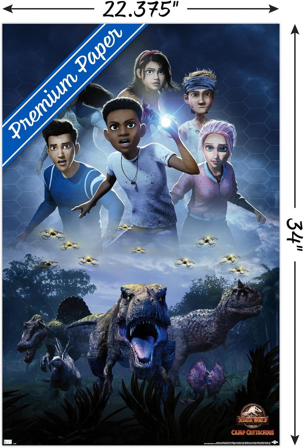 Trends International Jurassic World Camp Cretácico – Póster de pared de una hoja
